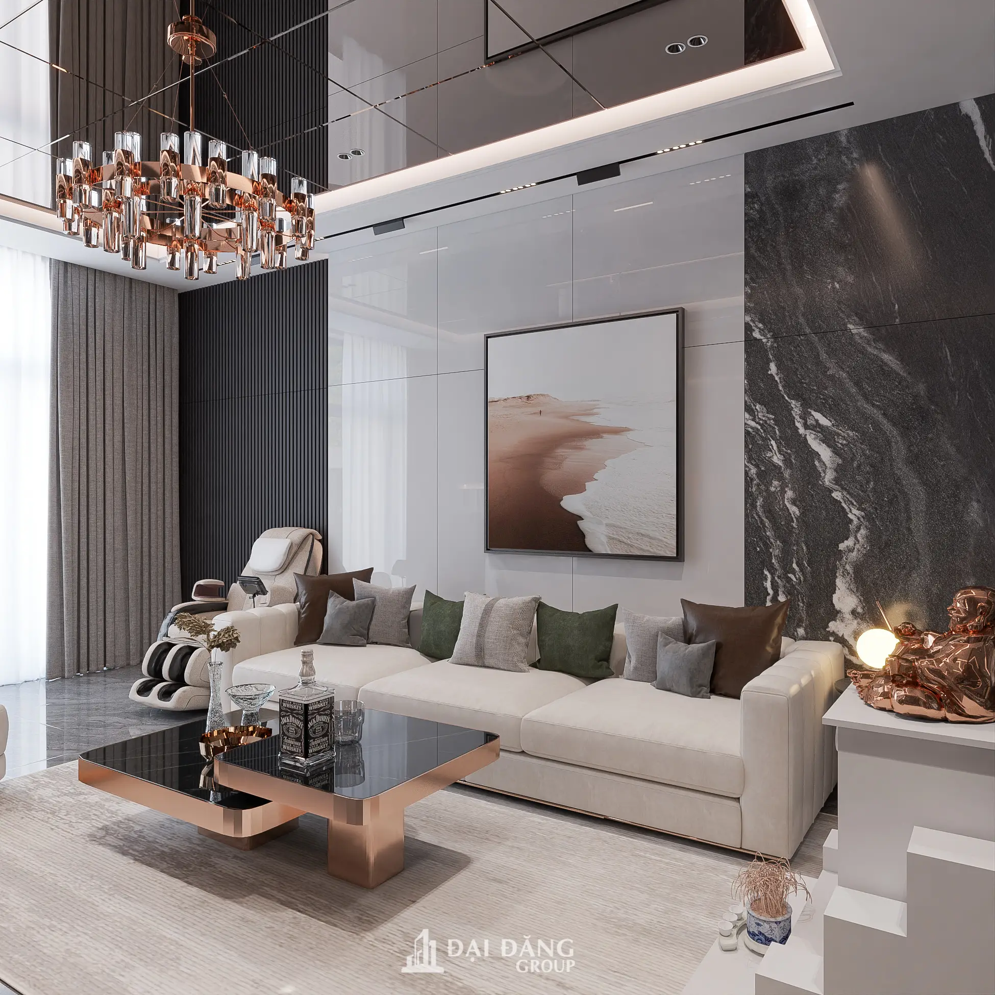 Biệt thự 01 – "The Dark Luxury" (Phong cách Hiện đại & Quyền lực)