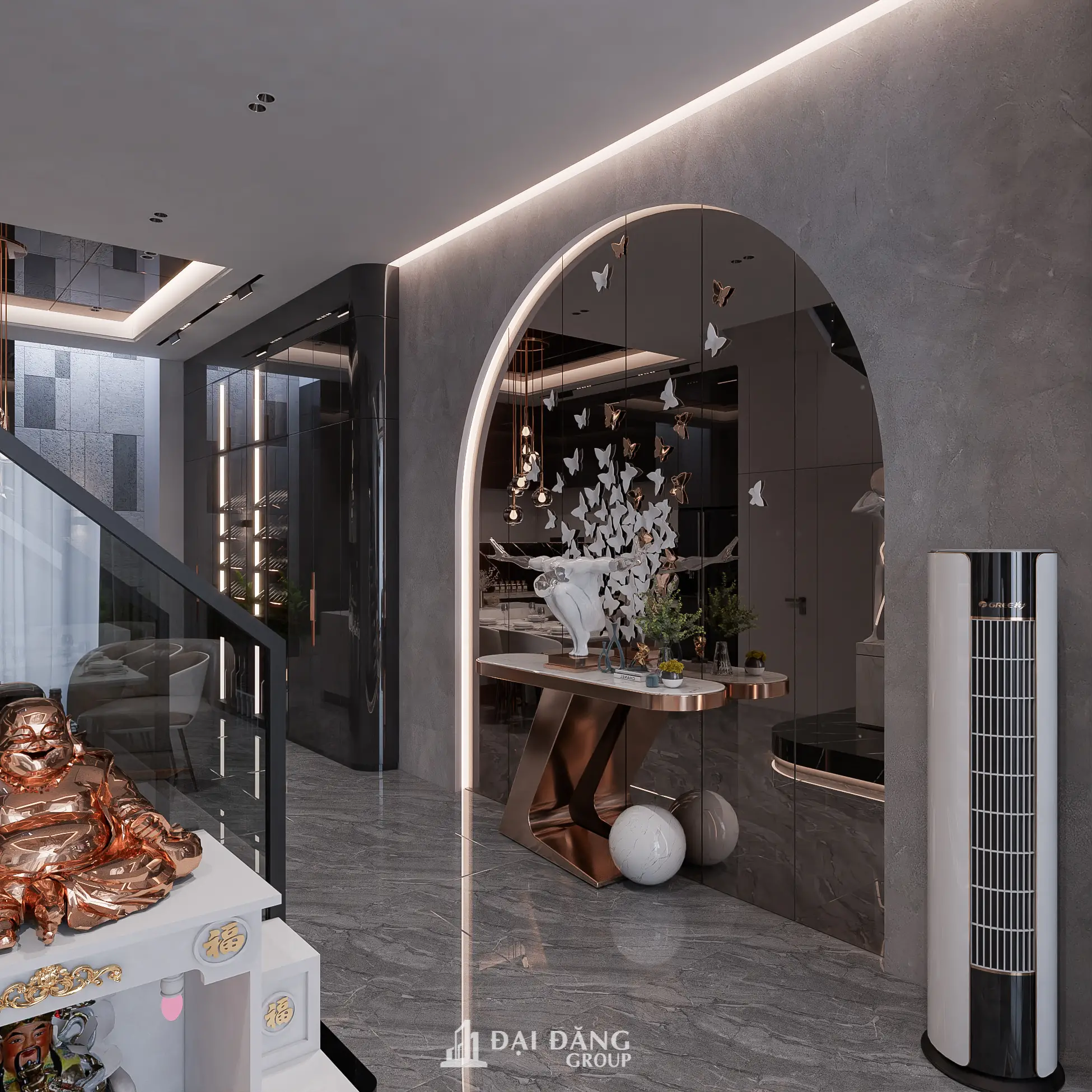 Biệt thự 01 – "The Dark Luxury" (Phong cách Hiện đại & Quyền lực)