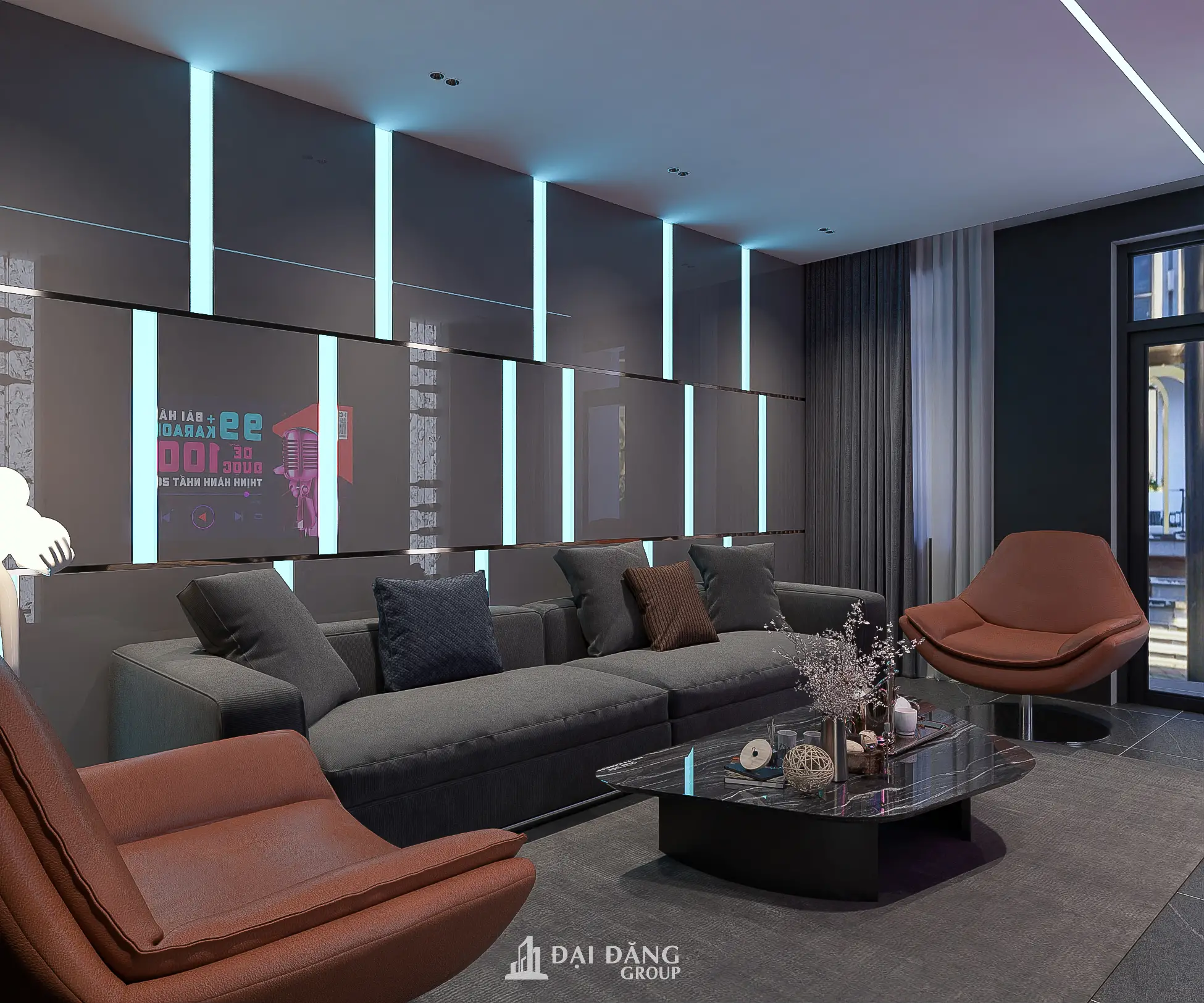 Thi công cách âm & nội thất hệ thống Karaoke hiện đại với không gian giải trí cao cấp