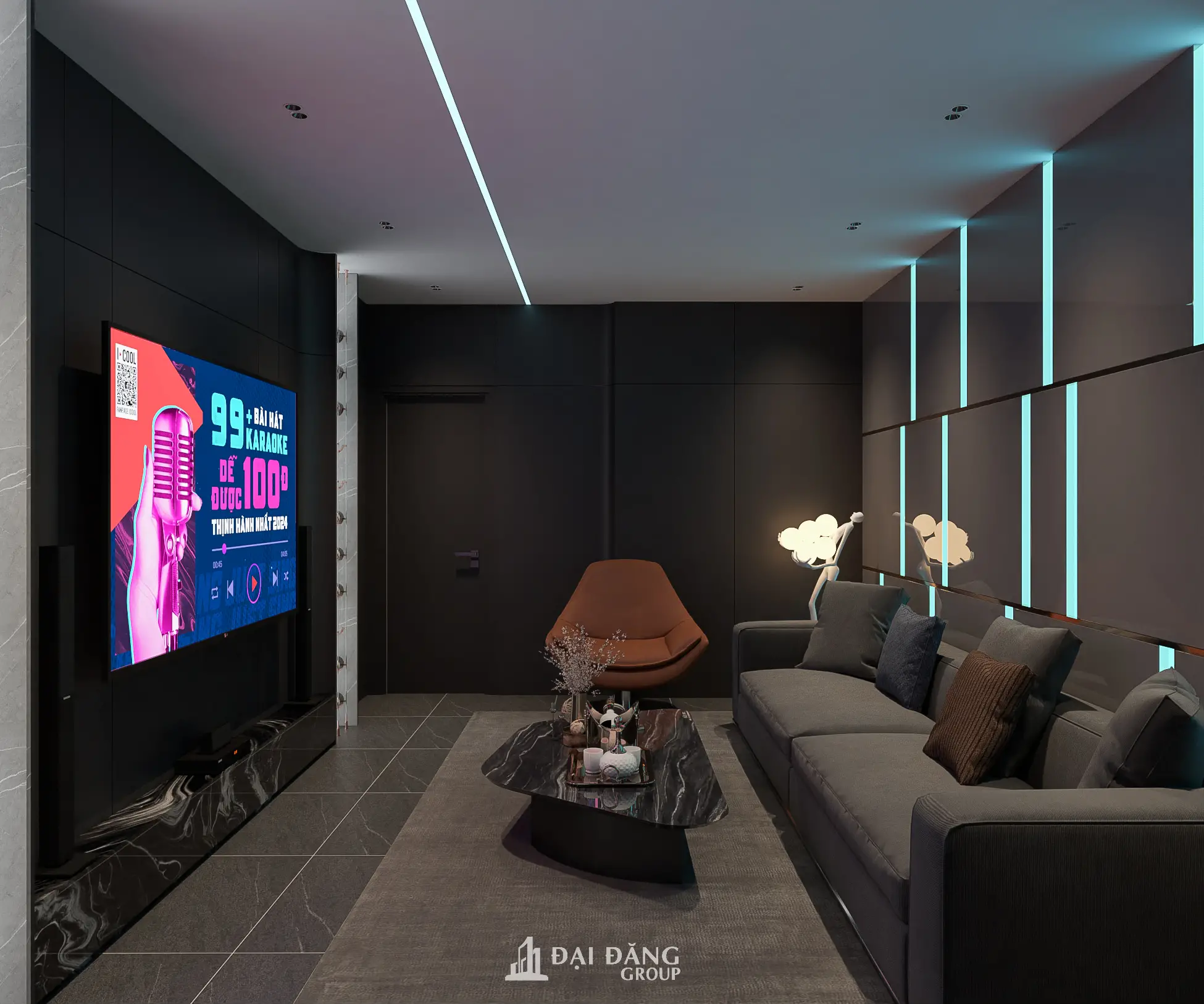 Thi công cách âm & nội thất hệ thống Karaoke hiện đại với không gian giải trí cao cấp